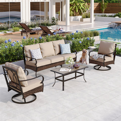 5-seat-luxurious-rattan-steel-outdoor-sofa-beige-with-swivel-chairs