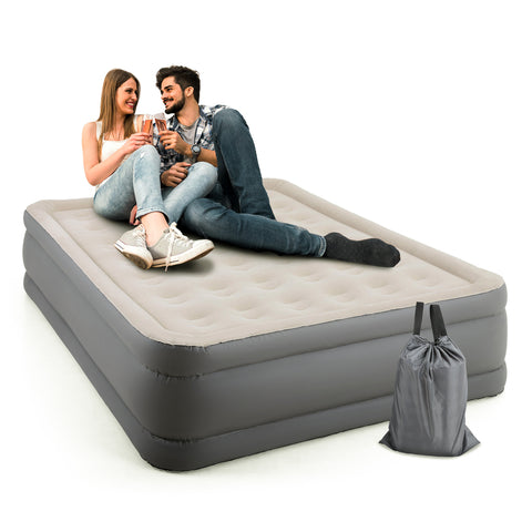 Alpha Camp Portable Queen Air Mattress with Electric Pump and Storage Bag