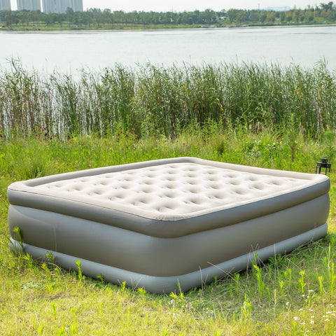 Alpha Camp Portable Queen Air Mattress with Electric Pump and Storage Bag