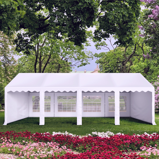 13'x26' Scalloped Valance Party Tent Canopy Shelter with Heavy Duty Design (Includes Carry Bag)