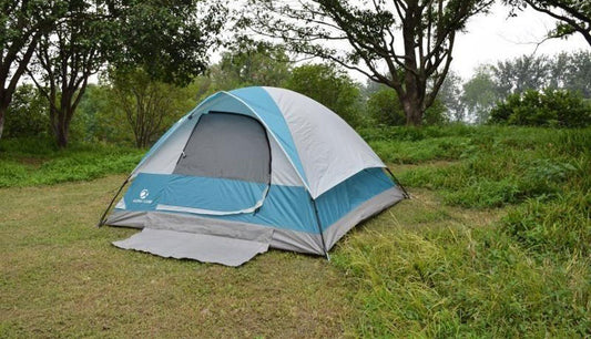 ALPHA CAMP 4 Person Camping Tent with Mud Mat - Dome Design 9' x 7'
