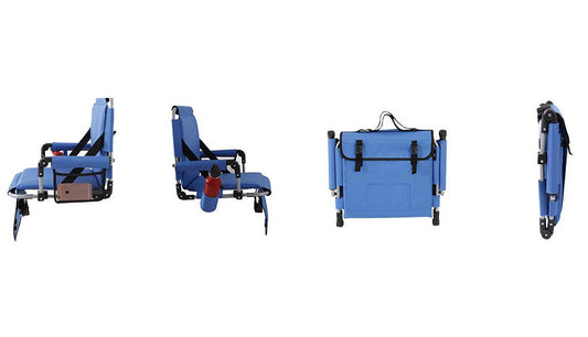 ALPHA CAMP Stadium Seat Padded Chair for Bleachers with Back& Arm Rest
