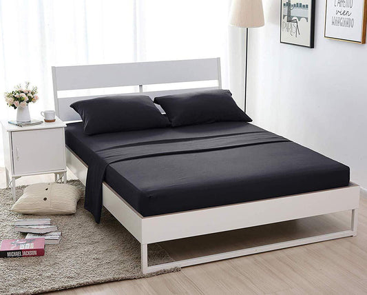ALPHA HOME Bed Sheet Set - Soft Brushed Microfiber - Wrinkle, Fade, Stain Resistant
