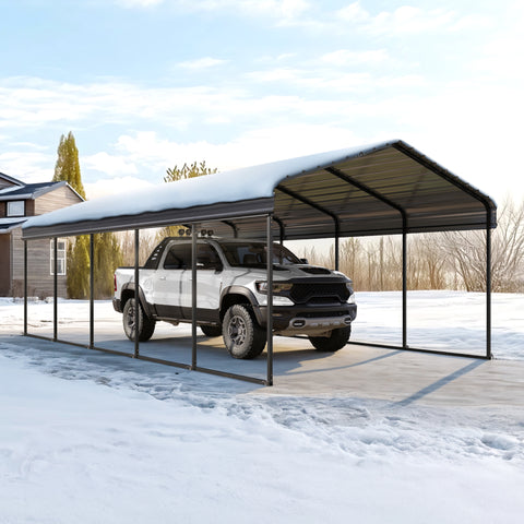 Heavy Duty Carport with Galvanized Steel Roof Multi-Purpose Shelter
