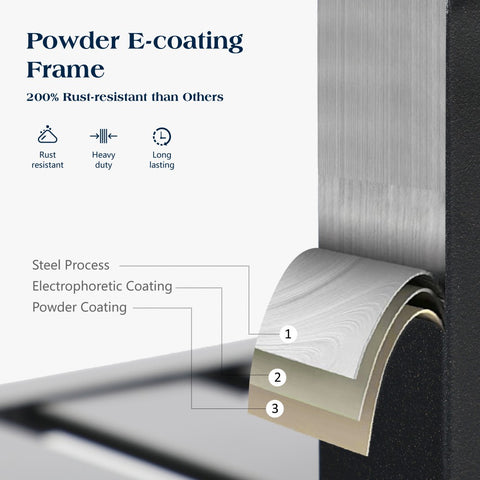 PHI VILLA Outdoor Patio Metal Dining Chairs for Garden, Backyard