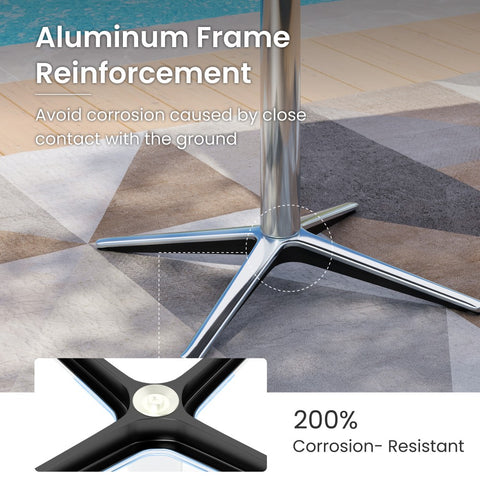 PHI VILLA 30" Outdoor Bistro Pedestal Table – Round & Square