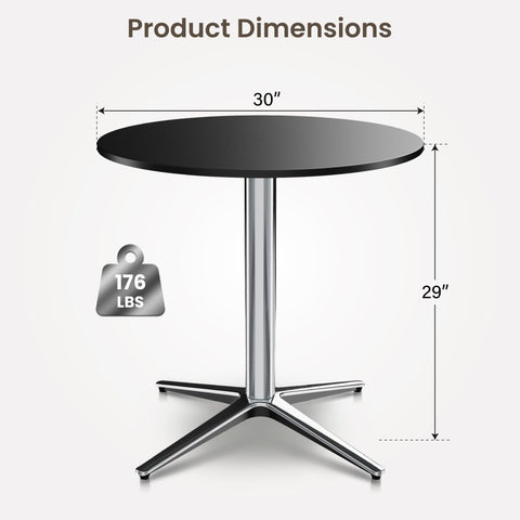 PHI VILLA 30" Outdoor Bistro Pedestal Table – Round & Square