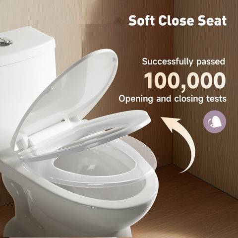 TSUNAMI FLUSH One Piece Dual Flush 17" Elongated Standard Bathroom Toilet