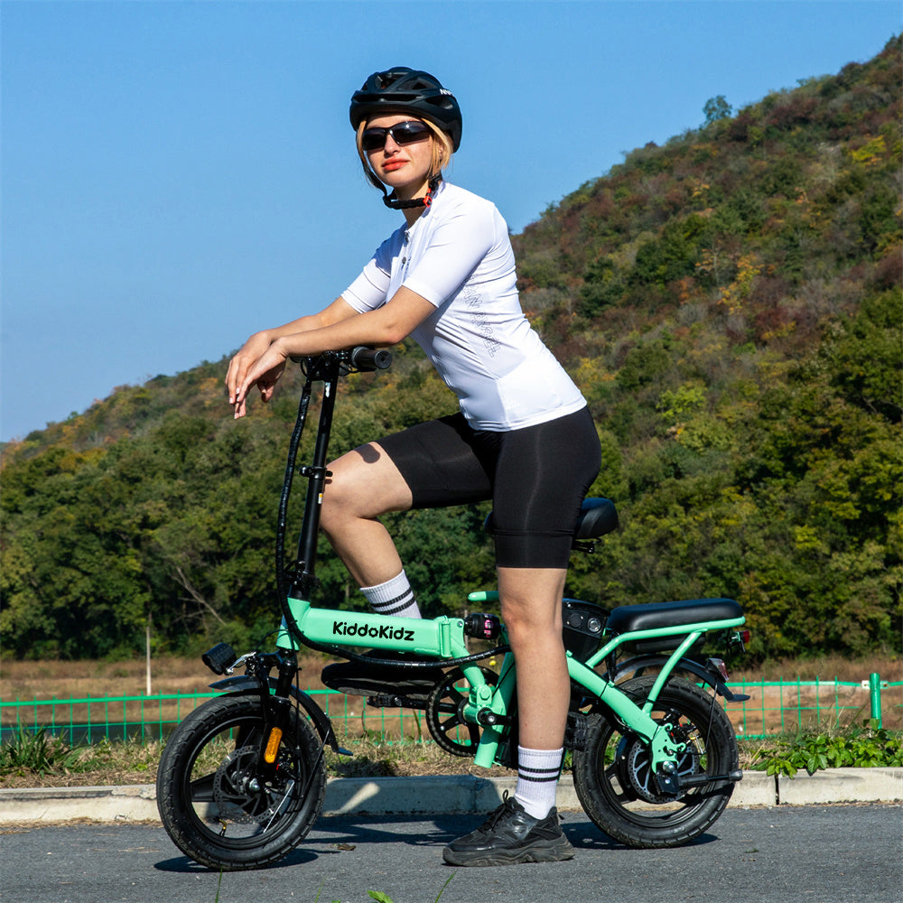 Kiddokidz 14” Foldable Electric Bike with 500W Peak Motor and 3 Riding Modes