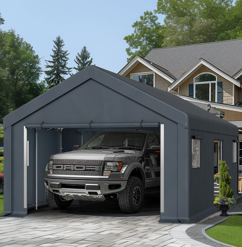Sophia & William Outdoor Portable Storage Shelter Shed Garage with Vents Carport
