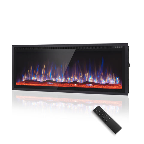 Premium Wall Mounted & Recessed Electric Fireplace with Remote Control - Sophia & William