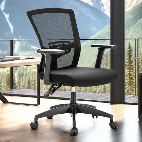 Alpha Home Mesh Swivel Office Chair with Lumbar Support and Two Adjustment Options