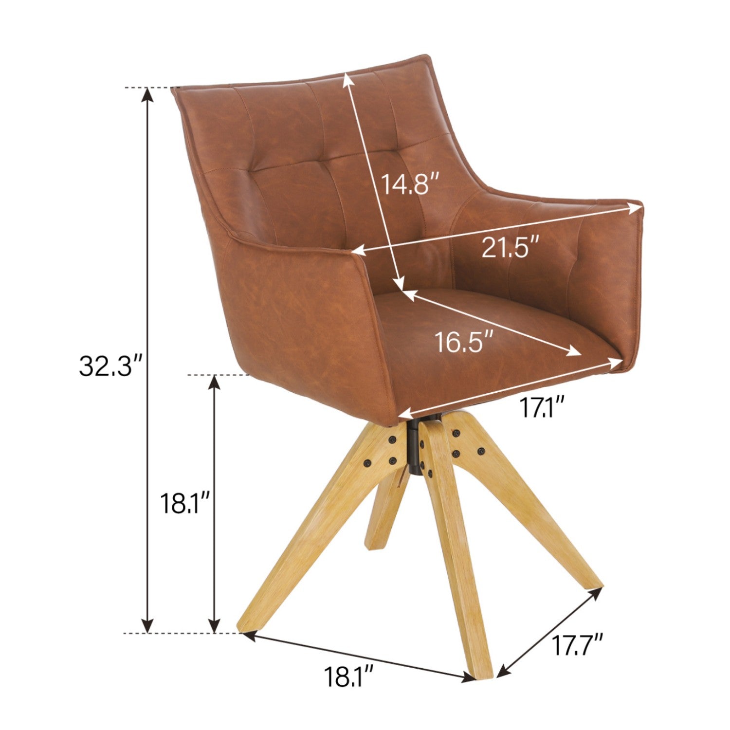 Modern Swivel Accent Chairs-MFSTUDIO