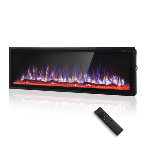 Premium Wall Mounted & Recessed Electric Fireplace with Remote Control - Sophia & William