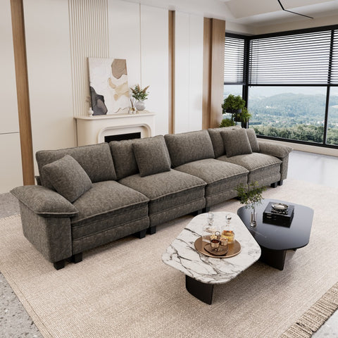 PHI VILLA Cloud-Like Chenille Living Room Sofa Couch