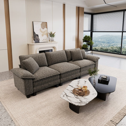 PHI VILLA Cloud-Like Chenille Living Room Sofa Couch