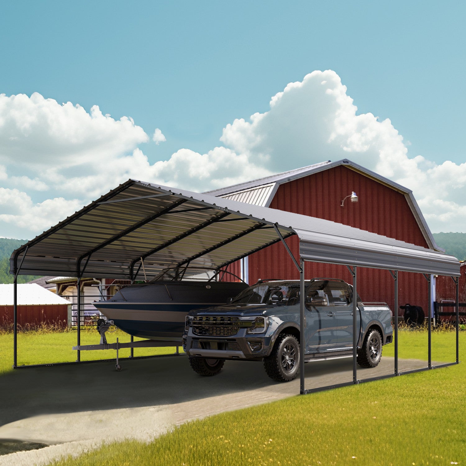 Shop 20 x 20 heavy duty carport kit