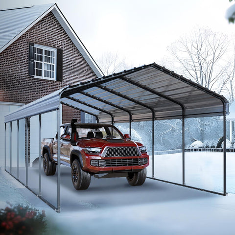 Heavy Duty Carport with Galvanized Steel Roof Multi-Purpose Shelter