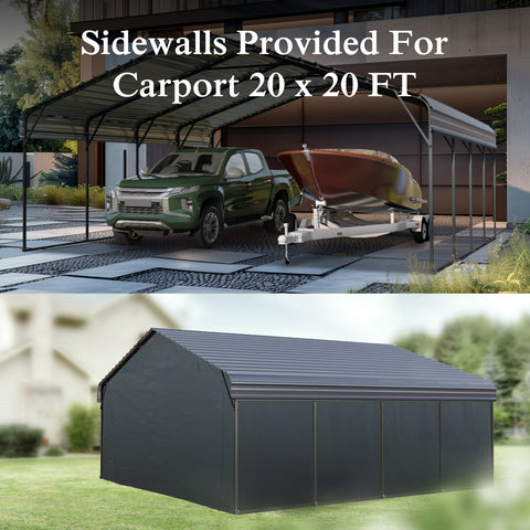 Heavy Duty Carport with Galvanized Steel Roof Multi-Purpose Shelter