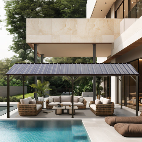 Heavy Duty Carport with Galvanized Steel Roof Multi-Purpose Shelter