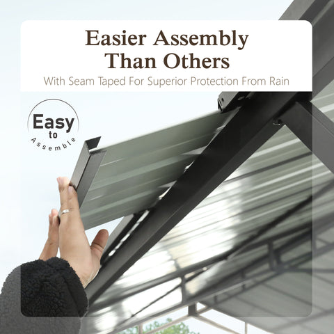 Heavy Duty Carport with Galvanized Steel Roof Multi-Purpose Shelter