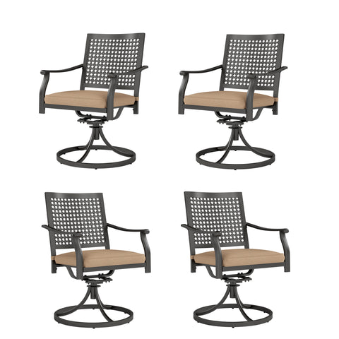 MFSTUDIO Patio Metal Dining Chairs for Garden Backyard