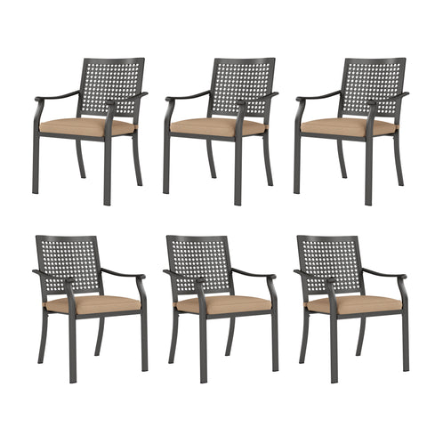 MFSTUDIO Patio Metal Dining Chairs for Garden Backyard