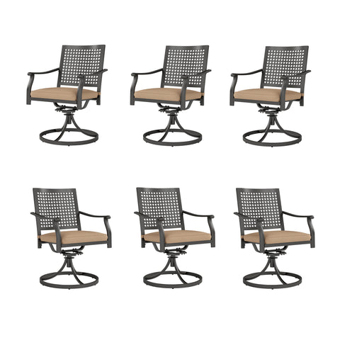 MFSTUDIO Patio Metal Dining Chairs for Garden Backyard