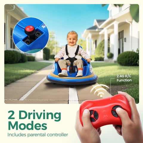 12V Kids Electric Bumper Car for Toddlers with 360° Spin and Remote