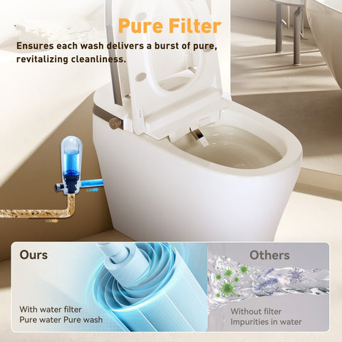 TSUNAMI FLUSH One Piece Smart Bidet Toilet With Unique Health Care Wash Mode