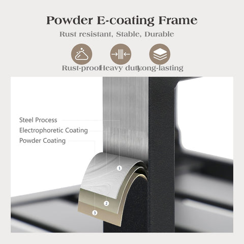 PHI VILLA Outdoor Patio Metal Dining Chairs for Garden, Backyard