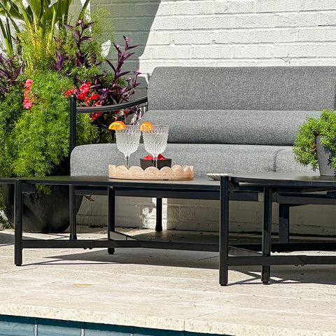 Sophia & William 5-Seater Outdoor Conversation Sofa Set with Extra Thick Cushion and 2 Coffee Table