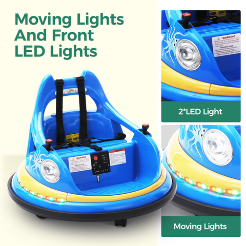 12V Kids Electric Bumper Car for Toddlers with 360° Spin and Remote
