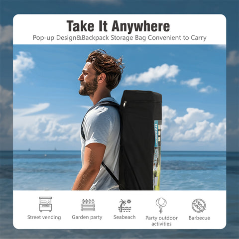 PHI VILLA Slant Leg Pop-up Instant Lightweight Canopy Gazebo