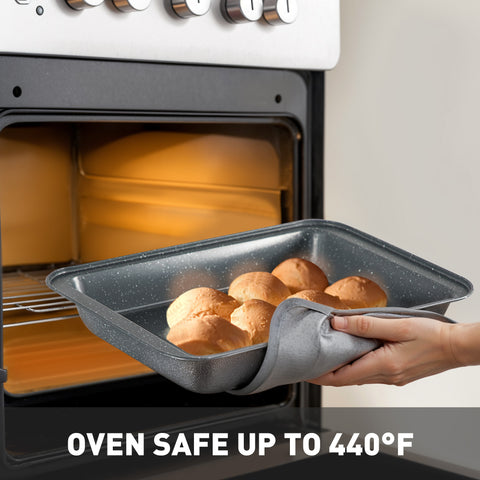 Induction Nonstick Granite-Coating 17 Piece Cookware Set,Kitchen Academy