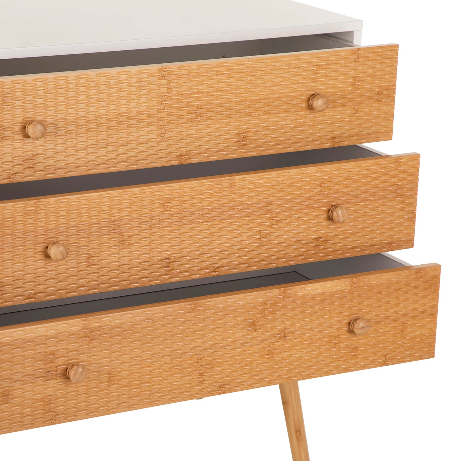 Elegant Bamboo 3 Drawer Dresser-MFSTUDIO