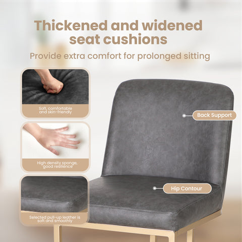 24" Modern PU Leather Bar Stools for Kitchen Island，Phi Villa