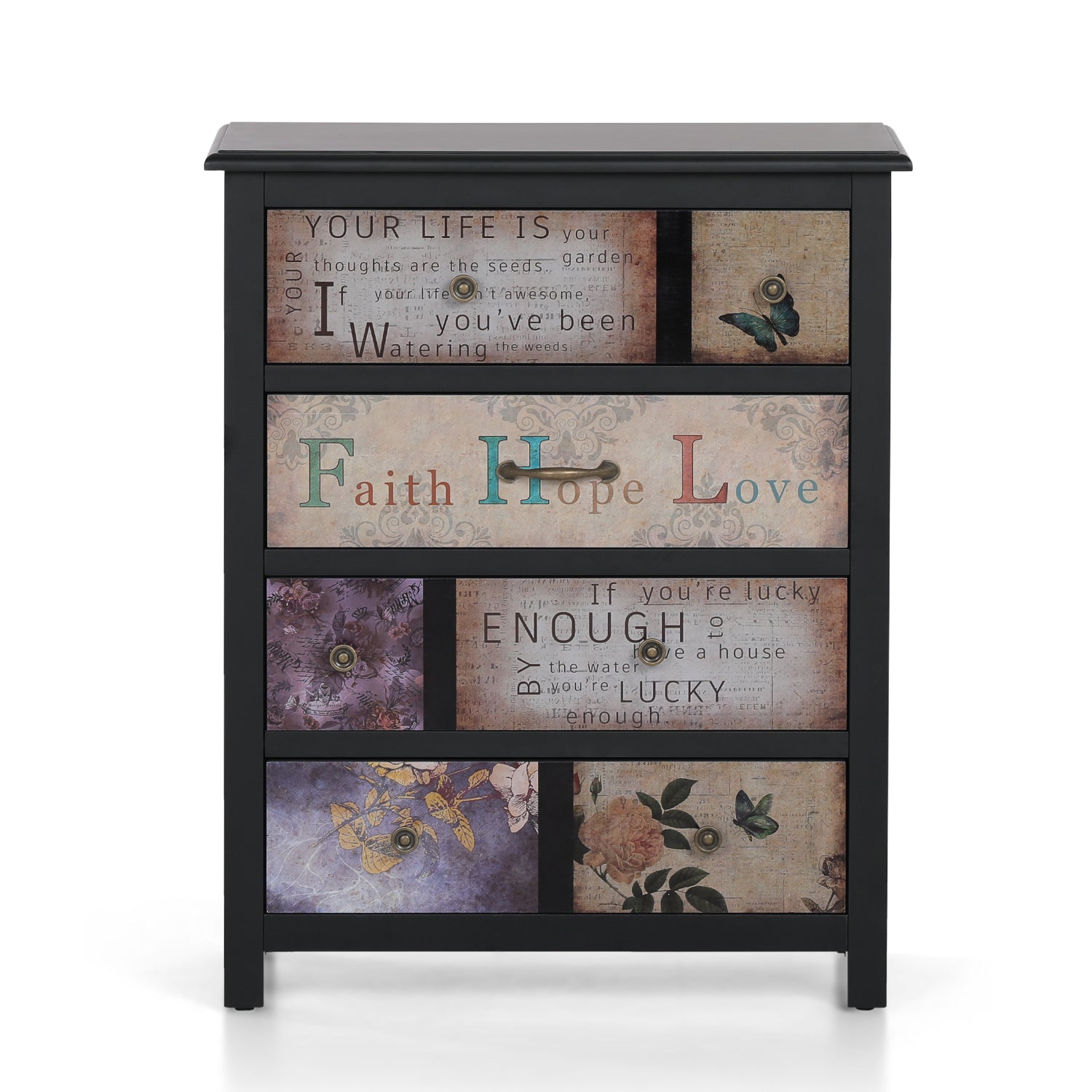 Vintage Painting Style Chest of Drawers Dresser-MFSTUDIO