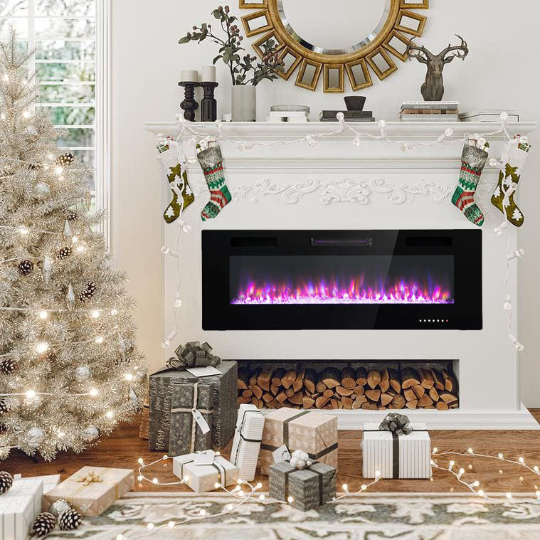 50" Insert Wall Mounted Electric Fireplace, 750/1500WPHI VILLA