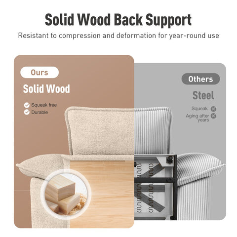 PHI VILLA Cloud-Like Chenille Living Room Sofa Couch