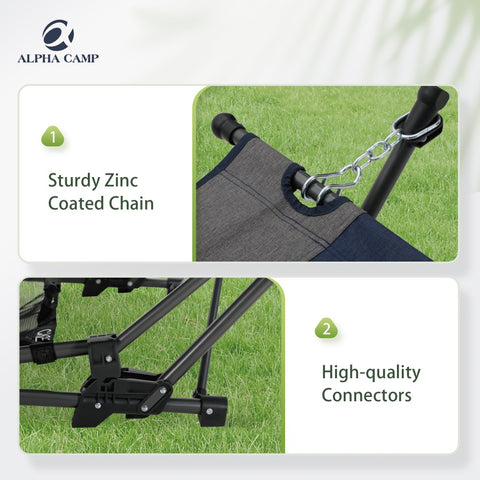 Portable Hammock Bed with Stand for Patio, Backyard, Garden and Beach - Alpha Camp