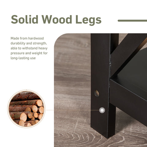 PHI VILLA Black End Table Side Table for Living Room, Set of 2