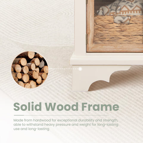 Natural Rattan Storage Sideboard Buffet Cabinet and Chest of Drawers-MFSTUDIO