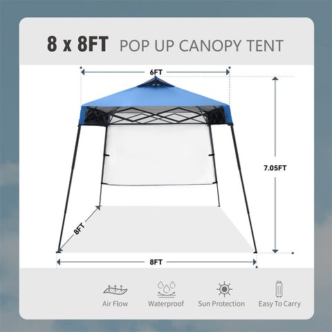PHI VILLA Slant Leg Pop-up Instant Lightweight Canopy Gazebo