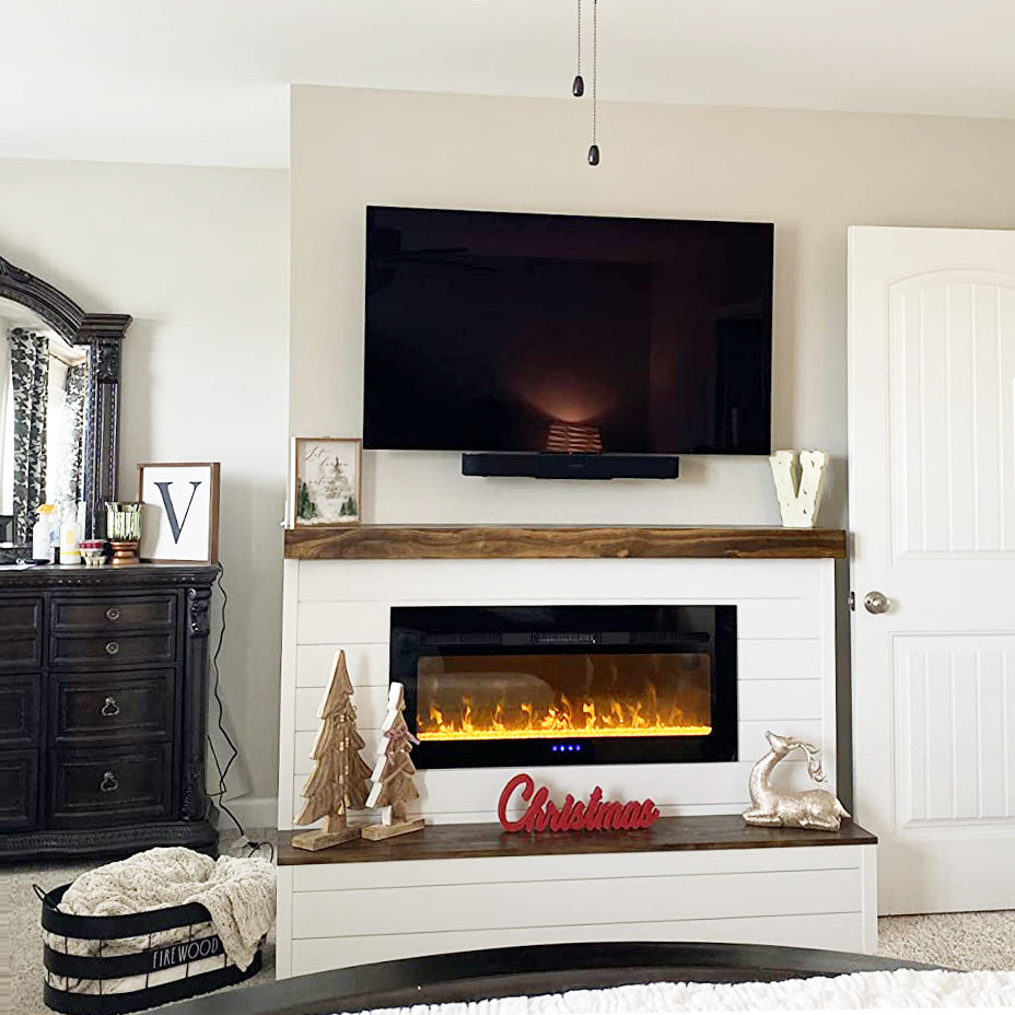 PHI VILLA 40" Insert Wall Mounted Electric Fireplace, 1500W AlphaMarts
