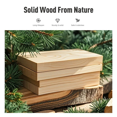 PHI VILLA 4-Piece Solid Wood Bar Table Set with Saddle Stools and Bench