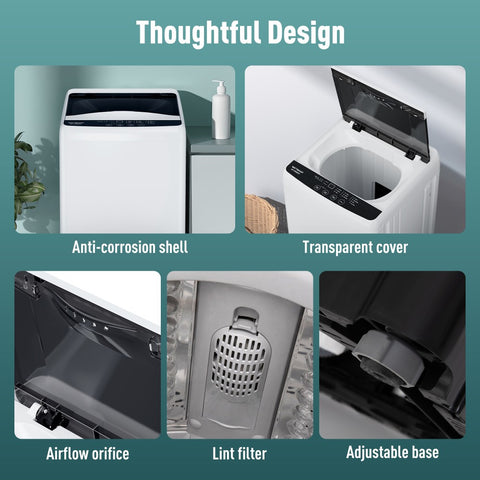 Portable Full-Automatic Washing Machine for Apartments, Dorms and RVs