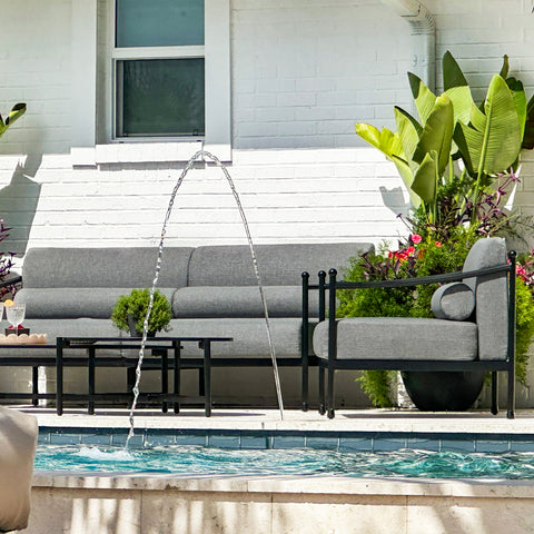 Sophia & William 5-Seater Outdoor Conversation Sofa Set with Extra Thick Cushion and 2 Coffee Table