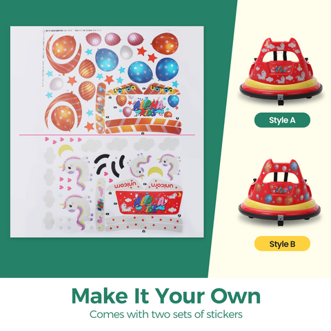 12V Kids Electric Bumper Car for Toddlers with 360° Spin and Remote