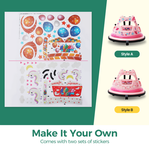 12V Kids Electric Bumper Car for Toddlers with 360° Spin and Remote